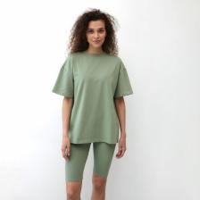 Футболка женская MINAKU REGULAR FIT: цвет оливковый, р-р 54
