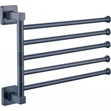 A2615-17 держатель для полотенец 5-и реечный поворотный настенного монтажа, ШВГ 334х249х60 мм оружейная сталь, PVD покрытие цинковый сплав + нержавеющая сталь установочный комплект + индивидуальная упаковка: целлофановый пакет с подвесом Продукция торговой марки FASHUN соответствует общеевропейским стандартам (CE), американским стандартам (UL), международным стандартам качества (ISO). Продукция, товарный знак, упаковка, маркировка защищены патентным правом, имеют сертификаты качества.