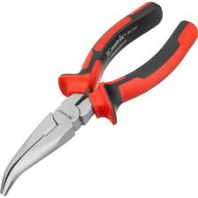 Изогнутые длинногубцы Изогнутые никелированные длинногубцы 180 мм, двухкомпонентные рукоятки MATRIX NICKEL 17422