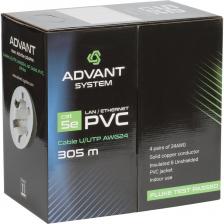 ADVANT ADV5e-U24PW - Витая пара CAT 5e U/UTP (Unshielded/Unshielded Twisted Pair) — это высококачественный кабель, используемый для передачи данных с частотой до 100 МГц/с в локальных сетях (LAN). Этот тип кабеля является улучшенной версией CAT 5 и поддерживает скорость передачи данных до 1 Гбит/с, что делает его идеальным для современных сетей, требующих высокой пропускной способности и уменьшения уровня помех, таких как сети Ethernet 1000BASE-T. Структура кабеля: Неэкранированный U/UTP 4 пары (24 AWG) витых проводников из одножильной меди Медь электролитическая отожженная (BC) Диаметр проводника - 0,50 мм (структура 4х2х0.50) Внешняя оболочка - (PVC) Цвет - Белый Внешний диаметр - 5,0 мм Упаковка 305 метров.