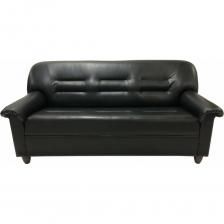 Трехместный диван Диван Мягкий офис трехместный черный МО303ЧН