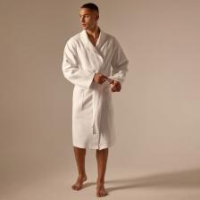 Халат вафельный мужской SL HOME: Waffle «Блан де Блан», размер L, хлопок 100%, белый