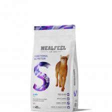 Mealfeel Functional Nutrition Sterilized Сухой корм для стерилизованных кошек и кастрированных котов в возрасте от 1 до 7 лет, с лососем, 400 гр.