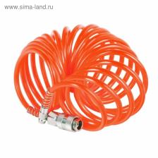 Шланг пневматический спиральный «Кратон», PE, 1/4F, 1/4 М, 0.2 кг, 5 м