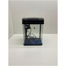 Аквариум 8 литров для рыб черный с оборудованием, настольный аквариум, фильтр, освещение светодиодное, для дома и офиса