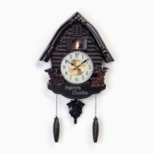 Часы настенные интерьерные большие с кукушкой «Белочки», плавный ход, 53x7x35 см