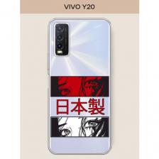 Чехол на Vivo Y20 / Виво Y20 с принтом Аниме глаза манга, прозрачный