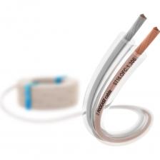 PROCAST cable ST 16.OFC.1,306 – профессиональный акустический (спикерный) кабель для подключения акустических систем к звукоусиливающему оборудованию. Кабель может быть использован для подключения low-impedance (4-16 ohm) динамиков средней мощности при длине трассы до 50 метров в Hi-Fi мультирум системах или системах домашнего кинотеатра, а также в любых других профессиональных аудио инсталляциях. Проводники изготовлены из сверхчистой бескислородной меди OFC – 99,97% и имеют ультра-многопроводниковую структуру (каждая жила состоит из 65 проводников диаметром 0,16 mm). Сечение каждой жилы – 1,306 mm2 (16AWG). Внешняя изоляция спикерного кабеля PROCAST cable ST 16.OFC.1,306 изготовлена из качественного и долговечного прозрачного пластиката (PVC), для удобства определения полярности одна жила луженая. Жилы легко разделяются и зачищаются. Диапазон рабочих температур для изоляции -40 / +70 °C.