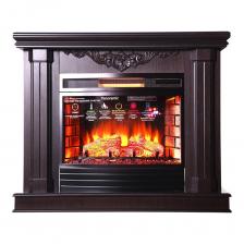 Электрокамин Джениус станет украшением любого интерьера: его классический дизайн будет особенно великолепно смотреться в залах и библиотеках, выполненных в античном стиле. Резные колонны и орнамент в верхней части портала – все это станет изюминкой помещения и будет притягивать взгляды посетителей. Обратите внимание, что рассматриваемая модель портала предназначена для комплектации электрическими очагами 25 дюймов.  