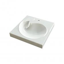 Раковина AQUADREAM Лилия V60D1 белая, в комплекте с кронштейнами и сифоном VKA060D001