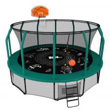 Батут UNIX line SUPREME GAME 16 ft (green) + Basketball