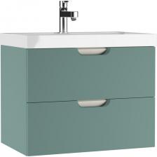 Элегантная мебель для ванной представлена подвесной тумбочкой, воплощающей утонченность и функциональность. Тумба подвесная под раковину 70 Dune Олива В2 Домино создаст современный акцент в интерьере ванной комнаты, добавив лёгкости и простора благодаря своему стильному серому оттенку. Изделие выполнено из качественного ЛДСП, что обеспечивает прочность и устойчивость к влаге. Фасад изготовлен из МДФ, что придаёт покрытию матовость и элегантный вид. Тумба под раковину идеально вписывается в ванную комнату любого стиля. Она входит в серию Dune и является частью мебельного ансамбля для ванной комнаты, обеспечивая гармоничное сочетание с другими элементами интерьера. Два выдвижных ящика позволяют удобно хранить необходимые аксессуары и средства личной гигиены. Ящики снабжены скрытыми направляющими полного выдвижения с доводчиком, что обеспечивает их плавную работу и предотвращает внезапные удары или шум при закрытии. Тумбочка поставляется в собранном виде, что экономит время на установку и позволяет сразу же насладиться удобством её использования. Поверхность имеет благородный матовый эффект, который способствует созданию уютной атмосферы в ванной комнате. Мебель для ванны должна быть не только красивой, но и практичной — именно такова эта подвесная тумбочка в ванную комнату. Продуманная конструкция предусматривает удобство повседневного использования: она помогает организовать пространство вокруг умывальника максимально эффективно.  