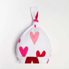 Шапка детская «Крошка Я. Сердца», размер 48, белая