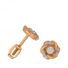 Серьги-пусеты TALANT из золота с бриллиантами