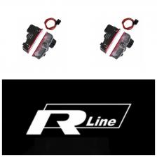 Для Volkswagen VW Passat B8/Golf 7/Tiguan светодиодный проекционный фонарь двери-RC-Line/GTI эксклюзивный логотип приветственный свет автомобильные аксессуары