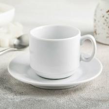 Кофейная пара фарфоровая "Мокко", 100 мл, блюдце d=11.5 см