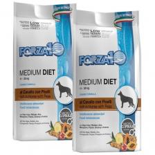 FORZA10 DOG MEDIUM MONODIET LOW GRAIN монобелковый низкозерновой для взрослых собак средних пород при аллергии с кониной и горохом (12 + 12 кг)