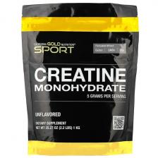 California Gold Nutrition, Sport, моногидрат креатина, без добавок, 1 кг (2,2 фунта)