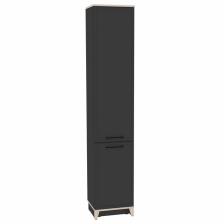 Пенал для белья Aurelio 11, 400x355x2057 мм, цвет антрацит/блеквуд сатиновый