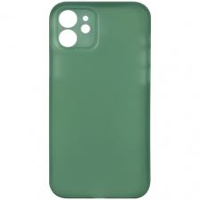 Чехол для Apple iPhone 12 / Ультратонкая накладка на Айфон 12, полупрозрачная, (зеленый)