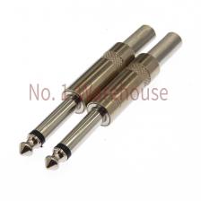 2/5 шт. 6,3 мм моно/стерео аудио разъем штекер сварочная линия наушники стерео 1/4 6,35 мм 6,3 6,35 2/3 полюсный металлический адаптер