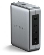 Сетевое зарядное устройство Satechi 4xUSB-C 145W GAN Travel Charger Space Gray ST-W145GTM