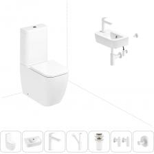 Комплексное предложение по специальной цене, включающее все необходимое для обустройства санузла / ванной комнаты. ГОТОВОЕ РЕШЕНИЕ ДЛЯ ТУАЛЕТНОЙ КОМНАТЫ Элегантный вид напольного унитаза позволяет гармонично вписаться в интерьер современного санузла или ванной комнаты, наполняя его атмосферой роскоши и уюта. Санитарный фарфор Lavinia Boho имеет более твердую и гладкую поверхность, нежели сантехнический фаянс. Система антивсплеск увеличивает гигиеничность использования изделия и делает уборку более быстрой и простой. Компактная подвесная раковина Lavinia Boho One (370 х 245 х 100) — оптимально подходит для небольших ванных комнат или гостевых санузлов. Дизайнерская сантехника изготовлена в едином стиле: изделия прекрасно дополняют друг друга и формируют органичный тандем с латунными сифонами, донными клапанами, выпусками, угловыми вентилями и элегантными аксессуарами.  