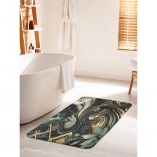 Коврик для ванной противоскользящий станет ярким акцентом для создания домашнего уюта в интерьере вашей ванной комнаты.Половик для ванной, душевой и туалета выполнен из мягкого и приятного материала велсофт (100% полиэстер) с тонкой прослойкой из поролона. Велсофт - мягкий ворс, который обеспечивает комфортное прикосновение при хождении босиком.Основание изделия изготовлено из нетканого материала с антискользящим покрытием, что предотвращает его скольжение по плитке и кафелю.Края прямоугольного коврика надежно обработаны, не распушатся (не деформируется) во время эксплуатации.Быстро высыхает и не теряет своих свойств при длительном контакте с влагой. Аксессуар для ванной мгновенно впитывает влагу, быстро сохнет и не линяет.Универсальное изделие подходит для использования в бассейне, сауне, спальне в качестве прикроватного коврика и как коврик для детей.Уход: стирать при температуре 30-40 градусов, выбирая деликатный режим стирки и отжим не более 800 оборотов. НЕ ОТБЕЛИВАТЬ!В комплект к коврику вы можете подобрать шторку для ванной под брендом JoyArty. Яркость рисунка может отличаться от изображения на сайте. Допустимо отклонение в размерах +- 5 см.