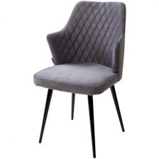 Стул град. СЕРЫЙ #27, велюр / черный каркас M-City 461MC04745