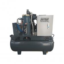 Винтовой компрессор с прямым приводом обладает производительностью 0.52 м?/мин при рабочем давлении 10 атмосфер. Оснащён электродвигателем мощностью 3 кВт со степенью защиты IP55. Выполнен на ресивере объёмом 100 литров.