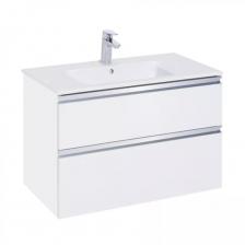 THE GAP Модуль д/раковины 800 мм, 2 ящика, белый глянец