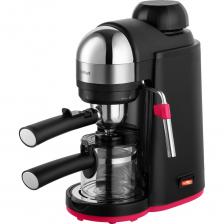 Рожковая полуавтоматическая кофеварка КТ-7444 поможет приготовить от 2 до 4 порций эспрессо за один раз. С помощью стимера вы можете приготовить молочную пенку, а также подогреть паром остывший чай или другие напитки.Принцип действия кофеварки достаточно прост: вода заливается в бойлер, там нагревается до температуры 92–95 °C, под давлением в несколько атмосфер проходит через молотый кофе и затем попадает в кофейник.Металлический рожок хорошо прогревает напиток, и кофе получается насыщенным, густым и с хорошей пенкой. Металлический фильтр с лазерным нанесением отверстий долговечен и не требует использования каких-либо расходующихся частей. Мерная ложка-темпер поможет наполнить рожок и утрамбовать в нем кофейную таблетку.Молочную пенку для капучино можно делать самостоятельно. Для подачи пара в кофеварке есть паровая трубка — стимер. Стимер погружают в холодное молоко, включают подачу пара и взбивают молочную пенку. Процесс приготовления молочной пенки потребует от вас некоторой сноровки. Но если вы все сделаете правильно, у вас получится однородная и гладкая сладковато-сливочная на вкус пенка. Насадка панарелло облегчает процесс приготовления молочной пенки.