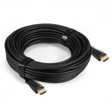 Кабель HDMI Exegate EX-CC-HDMI2-20.0 EX294699RUS активный, оптический, 19M/19M, v2.0, 20м, 4K UHD, Ethernet, позолоченные контакты