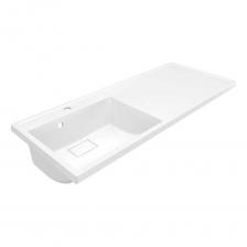 Раковина Uperwood Magenta для установки над стиральной машиной со столешницей изготовлена из литьевого мрамора и подходит для установки на тумбы из коллекции Uperwood Magenta. Тумбы представлены в 3 цветовых решениях: белый матовый, черный матовый и белый с графитовыми вставками. Конструкция тумб напольная и подвесная, размерный ряд моделей 50 и 60 см. Тумба устанавливается со стороны "чаши" раковины, столешница располагается над стиральной машиной. Положение раковины "правая"/"левая" определяется по стороне, с которой находится чаша. Отверстие для смесителя расположено со стороны чаши. Раковины оснащены переливом. Для раковин шириной 110 см подойдут тумбы Uperwood Magenta 50 см (фактическая ширина 45 см). Для раковин шириной 120 см подойдут тумбы Uperwood Magenta 60 см (фактическая ширина 55 см). Материал раковин состоит из натуральной мраморной крошки и полимерных связующих смол, готовое изделие дополнительно защищается специальным покрытием - гелькоутом, препятствующим размножению вредоносных бактерий и не впитывающим обычные бытовые загрязнения. Раковина с таким покрытием не требует особого ухода, для очистки поверхности достаточно использовать жидкие неабразивные моющие средства. Сочетание мраморной крошки и акриловых смол, а также используемое защитное покрытие, позволяет сделать материал в 8 раз прочнее натурального мрамора. Максимальная глубина стиральной машины: 450 мм Тип установки: Подвесной монтаж на стену на 1 кронштейне (левом), частичная установка на тумбу.