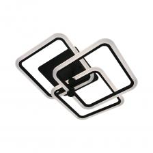 Люстра потолочная, светодиодная, управление с помощью смартфона и пульта, площадь освещения до 25 м2, габаритные размеры 55x55x12 см, регулируемый свет, режим ночника. Регулируемая цветовая температура. Диммируемая.