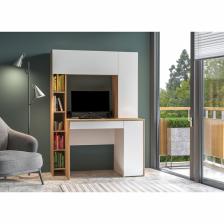 Стол компьютерный «Комфорт 12.71», 1167x602x1654 мм, цвет дуб золотой крафт/белая Аляска