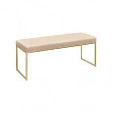Банкетка GREENWEEN ALBA, ШxГxВ: 110x40x45 см, золотая/экокожа Light Beige