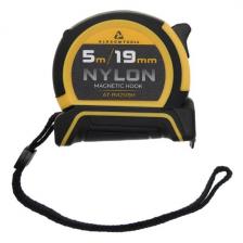 Рулетка ALUKOMTOOLS 5 м х 19 мм, нейлоновое покрытие, магнитный зацеп (АТ-РИ2519Н)