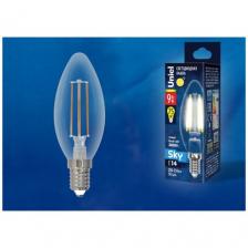 Лампа светодиодная UL-00005160 LED-C35-9W/4000K/E14/CL 3000K свеча прозрачная