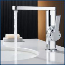 Смеситель для раковины из цинкового сплава с керамической головкой