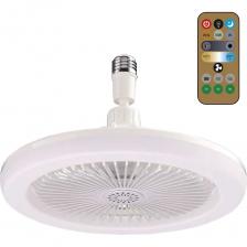 Вентилятор с подсветкой накладной настенно-потолочный Фарлайт 35 Вт с переходником Е27 3 ССТ 2700/4000/6500K со встроенным вентилятором с ПУ и ароматизаторами в комплекте FAR002354