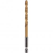 Сверло по металлу KRANZ предназначено для сверления отверстий в нержавеющей и жаростойкой стали, легированной и нелегированной стали, сером чугуне, стальном литье, цветных металлах и твердой пластмассе. Используется совместно с дрелью. Изделие выполнено из качественной быстрорежущей стали Р6М5, что обеспечивает долгий ресурс работы, высокую производительность, устойчивость к перегреву и высоким нагрузкам. Сверло обладает пониженным коэффициентом трения и обеспечивает эффективный отвод стружки. Р абочая часть инструмента позволяет быстро и надежно сверлить металл, гарантирует ровные и аккуратные отверстия. Заточка режущей части под углом 135 градусов способствует эффективному входу в материал. Покрытие из нитрид-титана предотвращает образование коррозии и преждевременный износ инструмента. Шестигранный хвостовик исключает проворачивание в зажимных патронах. Ресурс использования заметно увеличивается при использовании СОЖ.