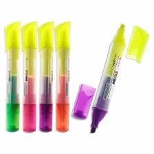 Набор 4 шт. (3+1 повторяющийся цвет) маркер текстовыделитель наконечник скошенный 5 мм корпус треугольный двухцветный