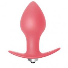Lola games Анальная пробка с вибрацией First Time Bulb Anal Plug (5006) 7 см розовый 3.8 см 7.6 см 101 г