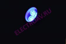 G-DT02-B 12V синий точечный LED прожектор поворотный на кронштейне, 3 LED CREE/1W, 3W, световой пот