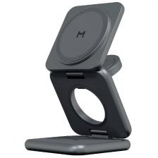 Складное беспроводное зарядное устройство Magssory Fold 3 в 1, для Samsung, с магнитами (полночь WCH043)