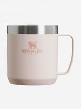 Термокружка Stanley Classic, 350 мл, розовая, с ручкой и крышкой, Розовый