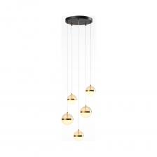 Люстра Подвесной светильник MAYTONI Area LED 58W Черный и Латунь MOD295PL-L60BBS3K