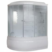 Душевая кабина Royal Bath 140х95 правая белая стекло матовое с гидромассажем