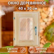 Окно, 40x30см, двойное стекло, из хвои